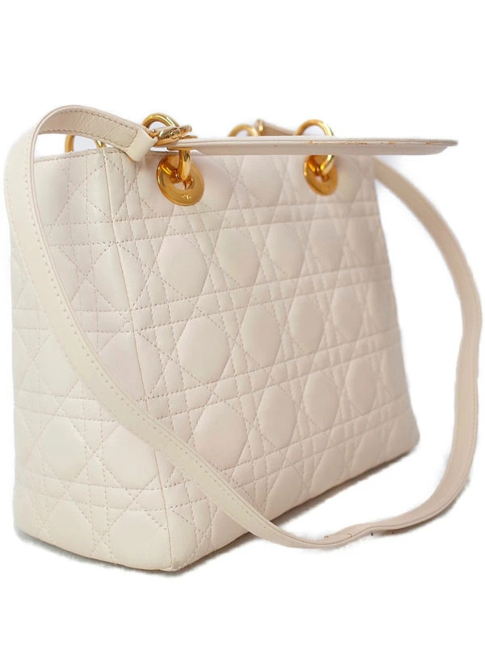 Dior Quilted Christian Cannage 2way Lady  bag Black